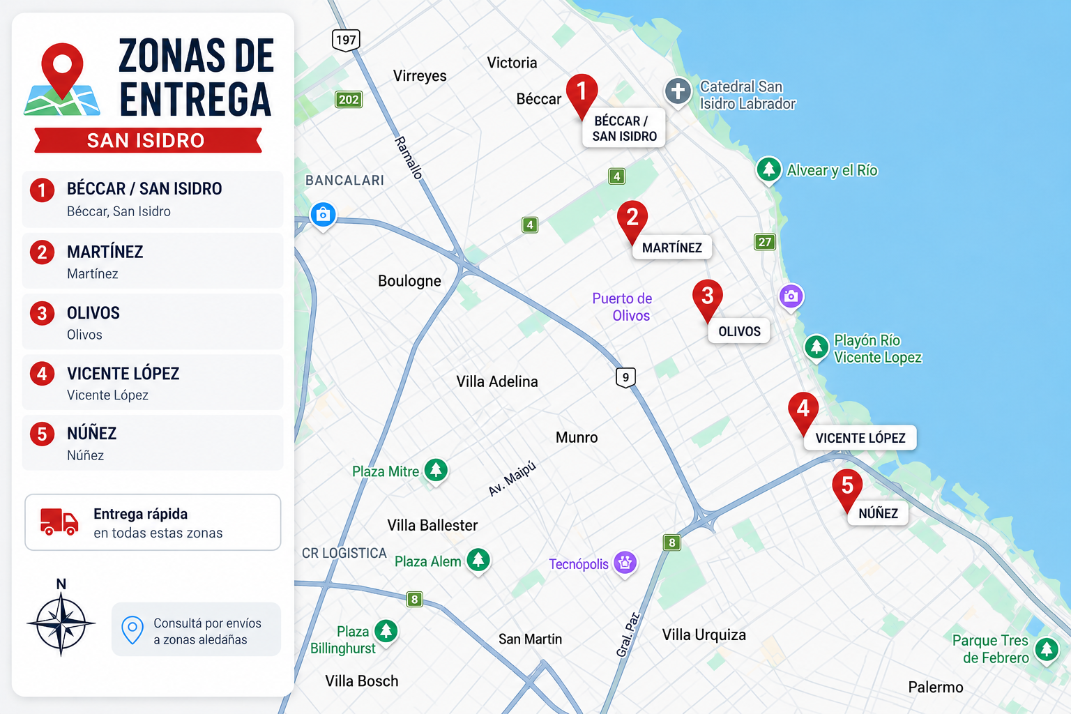 Zonas de entrega_