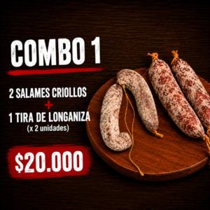 combo 1: salames criollos y longanizas