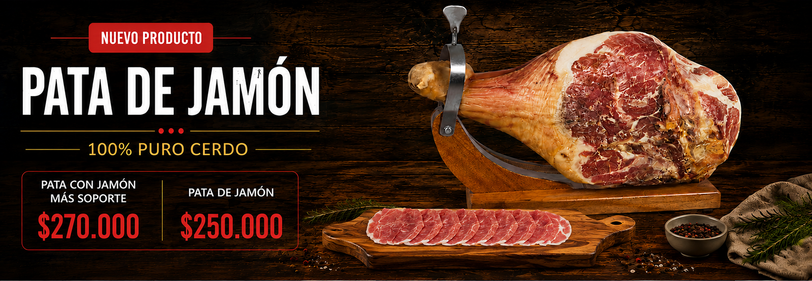 Pata de jamon con soporte